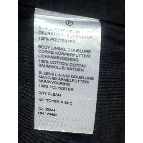 Saks Fifth Avenue Black Tweed Open Front Jacket Transitional Blazer sz M Formal - Picture 9 of 11